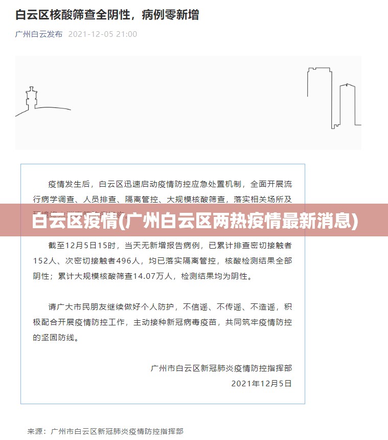 白云区疫情(广州白云区两热疫情最新消息)