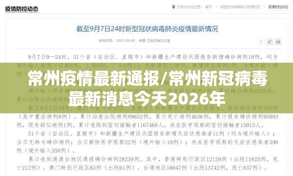 常州疫情最新通报/常州新冠病毒最新消息今天2026年