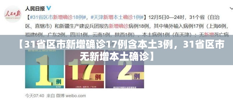 【31省区市新增确诊17例含本土3例，31省区市无新增本土确诊】