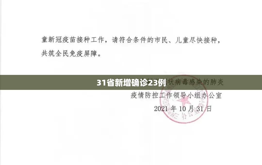 31省新增确诊23例