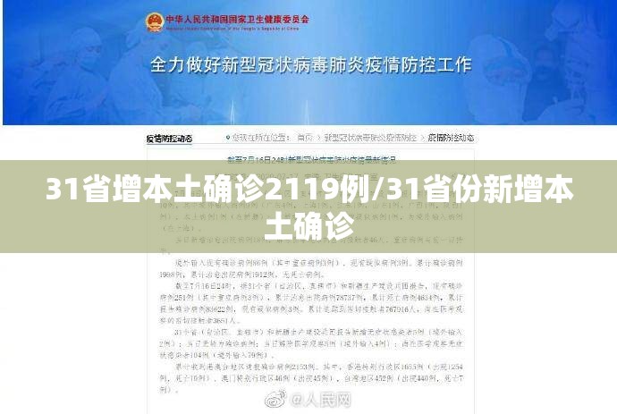 31省增本土确诊2119例/31省份新增本土确诊