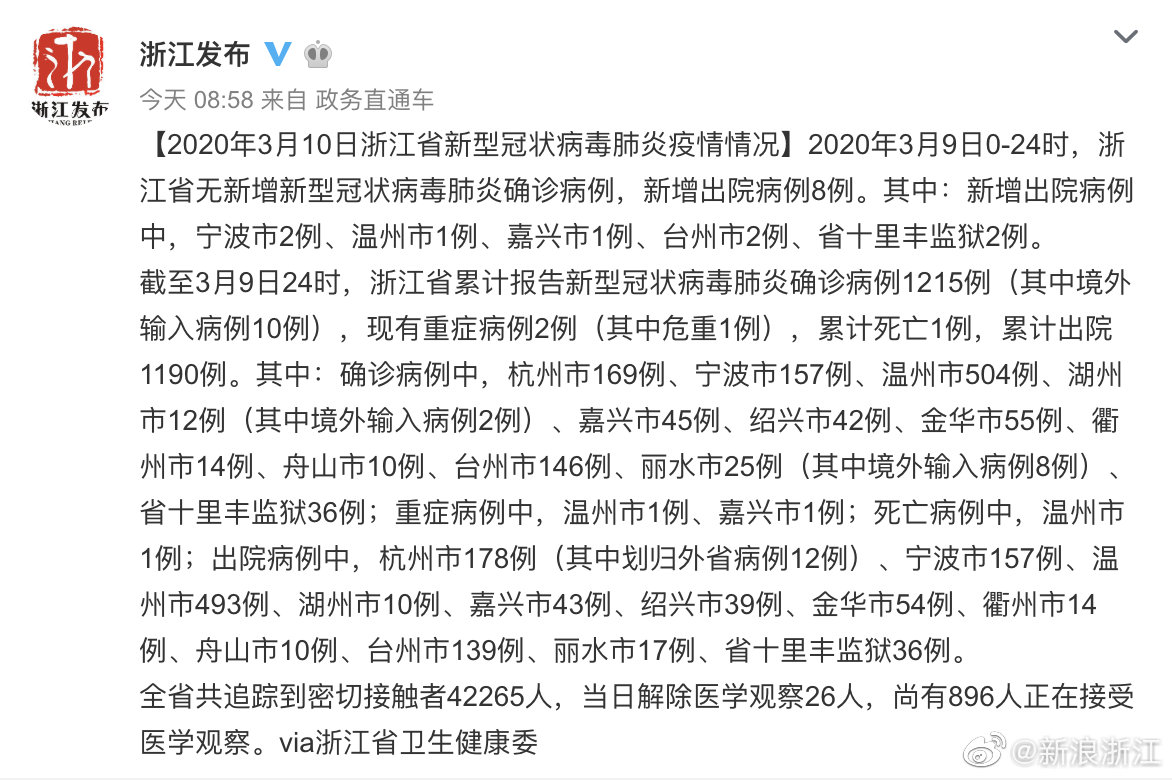 【浙江最新的疫情情况，浙江有疫情吗最新通报】