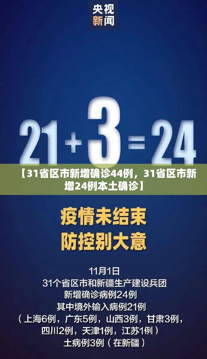 【31省区市新增确诊44例，31省区市新增24例本土确诊】