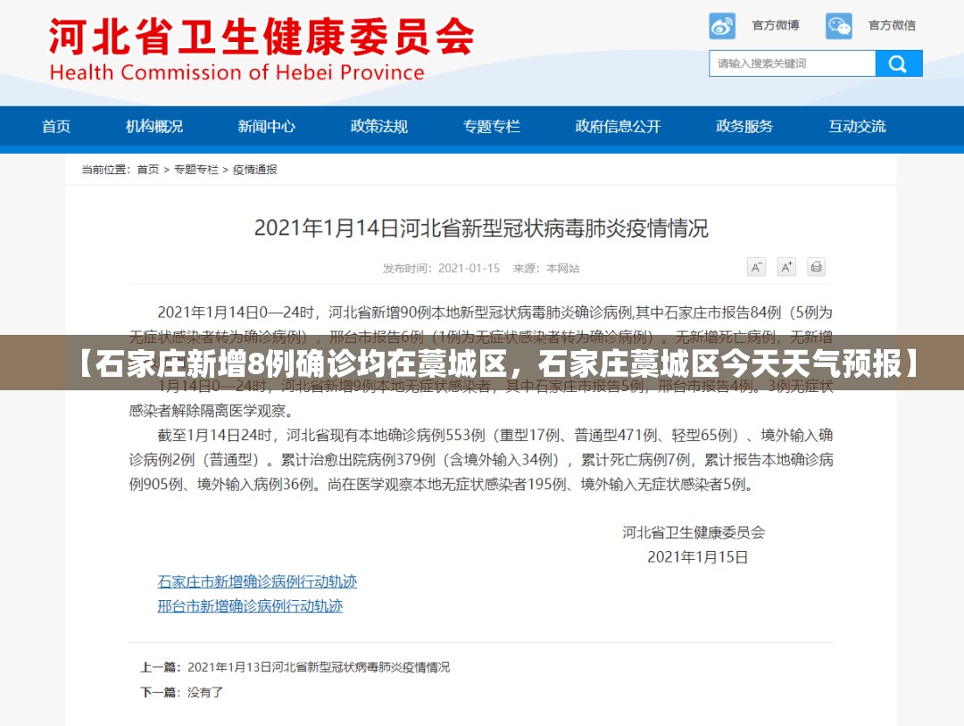 【石家庄新增8例确诊均在藁城区，石家庄藁城区今天天气预报】