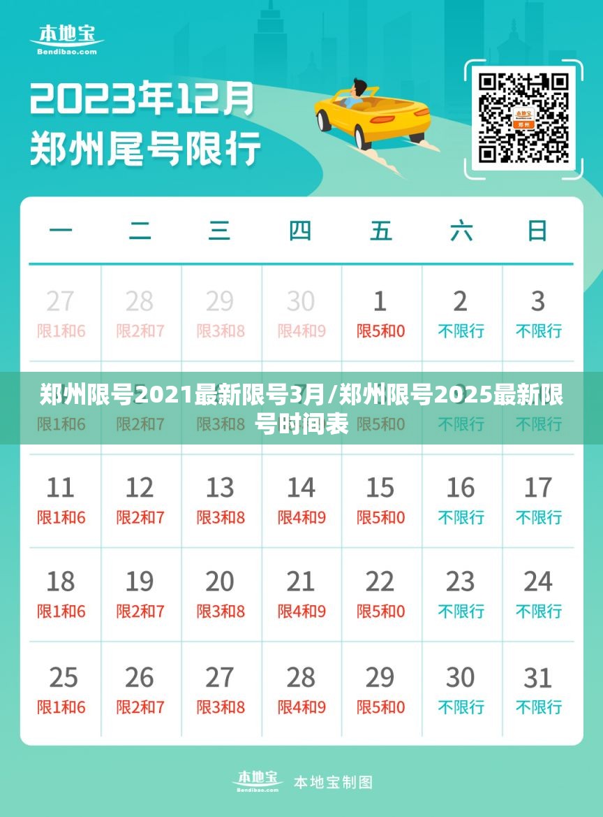 郑州限号2021最新限号3月/郑州限号2025最新限号时间表