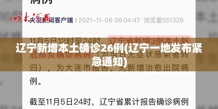 辽宁新增本土确诊26例(辽宁一地发布紧急通知)