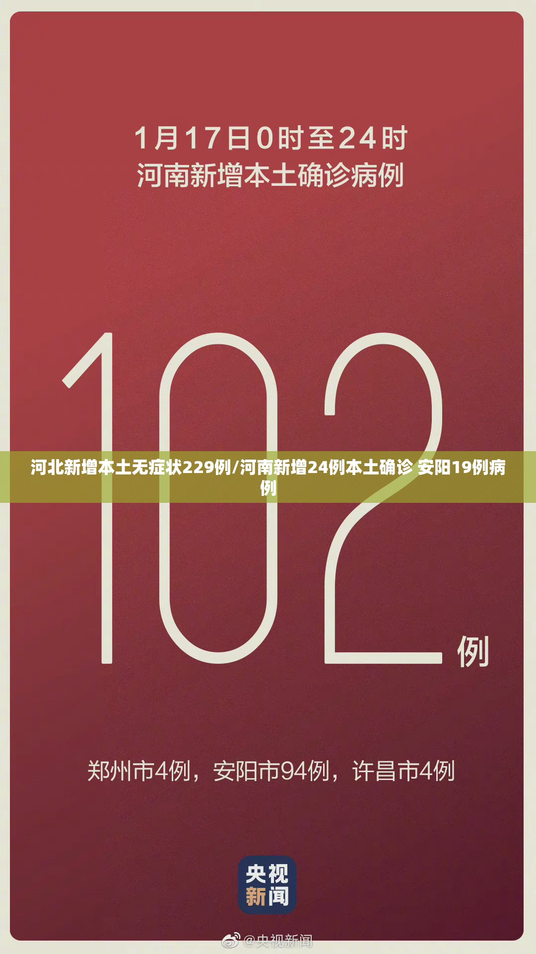 河北新增本土无症状229例/河南新增24例本土确诊 安阳19例病例