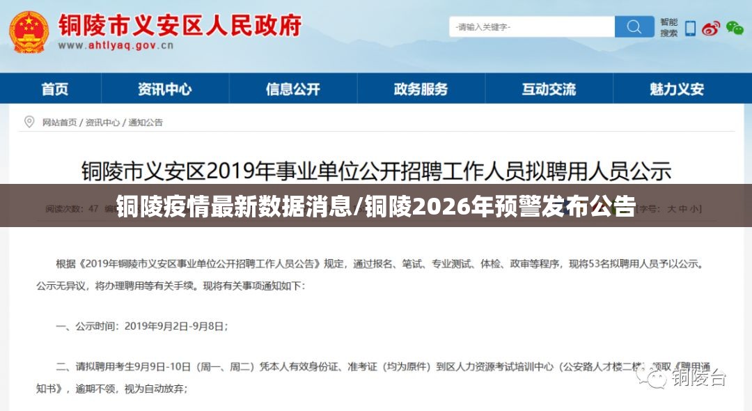 铜陵疫情最新数据消息/铜陵2026年预警发布公告