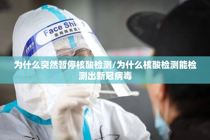 为什么突然暂停核酸检测/为什么核酸检测能检测出新冠病毒