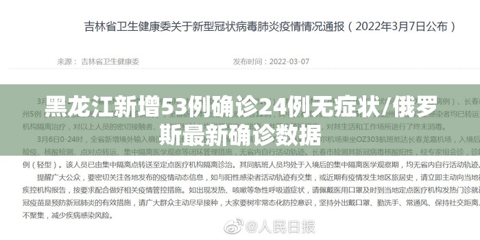 黑龙江新增53例确诊24例无症状/俄罗斯最新确诊数据