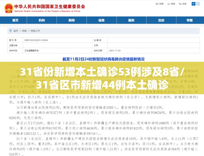 31省份新增本土确诊53例涉及8省/31省区市新增44例本土确诊