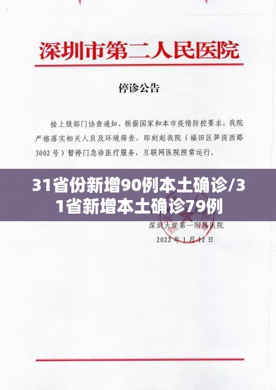 31省份新增90例本土确诊/31省新增本土确诊79例