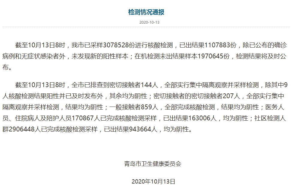 青岛一中学现多例确诊升为高风险/青岛6例确诊6例无症状