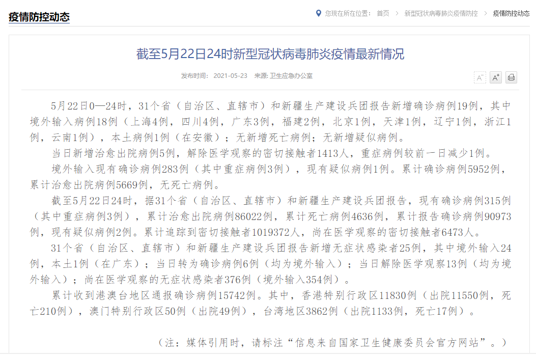 31省区市新增本土确诊2例(31省区市新增本土确诊2例 在云南)