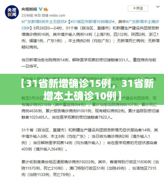 【31省新增确诊15例，31省新增本土确诊10例】